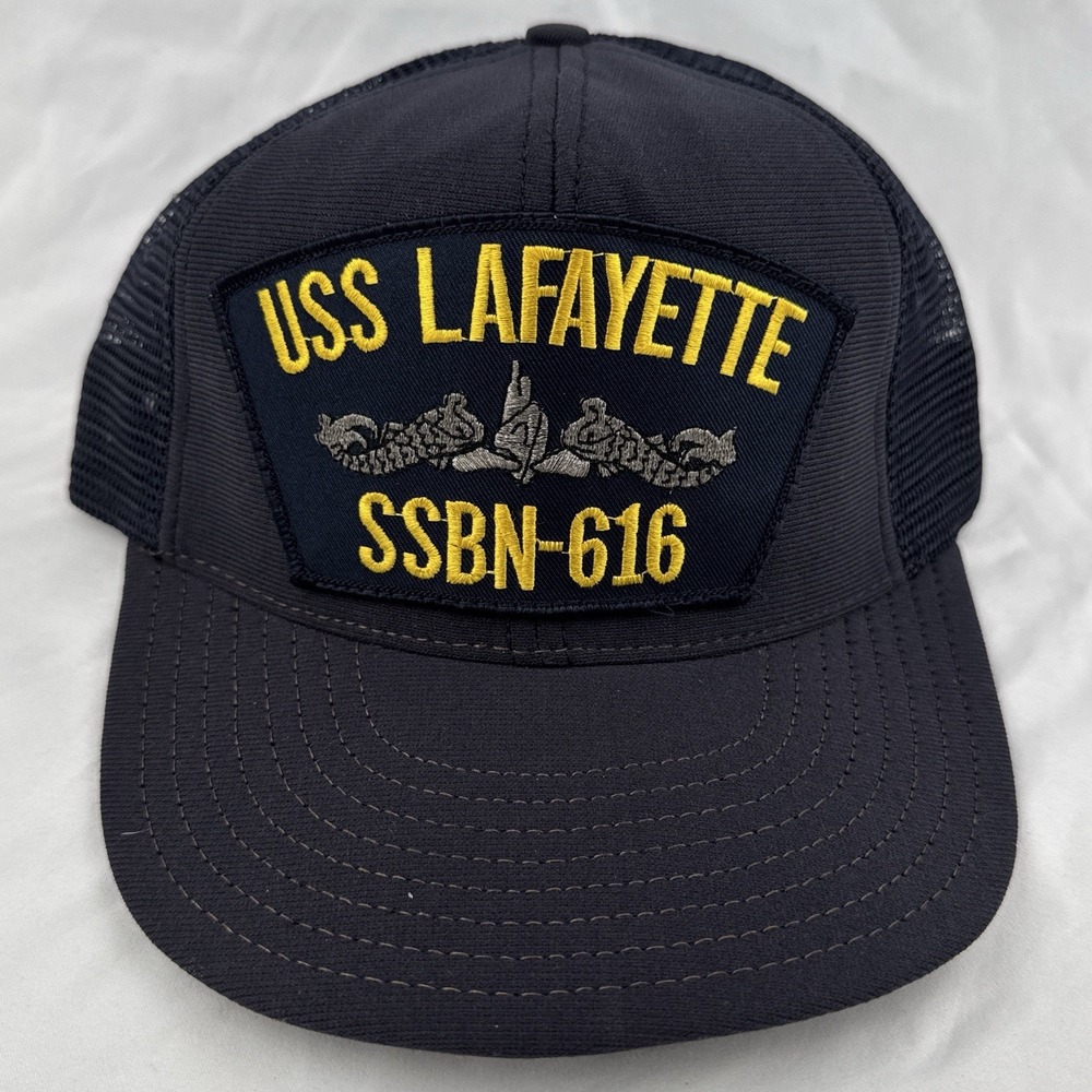 Vintage USS Lafayette SSBN-616 Submarine Hat Northstar USA Navy Trucker Cap